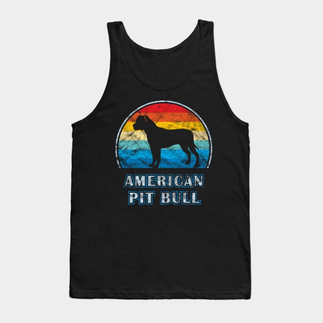 American Pit Bull Terrier Vintage Design Dog Tank Top by millersye